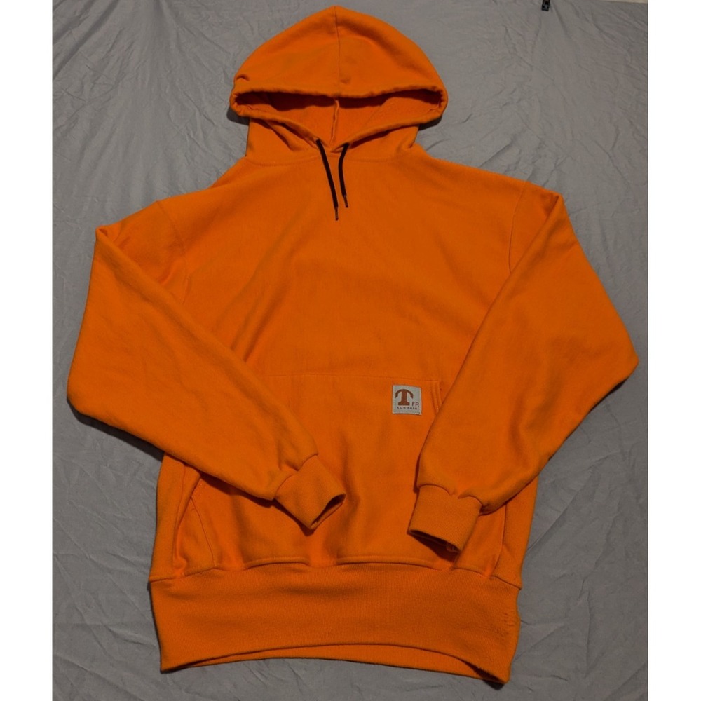 Tyndale FR Hoodie Small Orange CAT 3 HRC 3 Flame Resistant Sweatshirt NFPA 2112